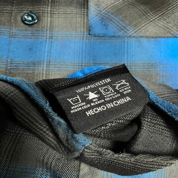 Dixxon Flannel Company 10th St Men's L Blue Black Plaid Button Up Shirt Cottage - Picture 7 of 10